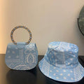 New Style Matching Bucket Hats And Bandana Purse Set Designer Purses And Handbags Ladies Hand Bags Women Purses 2021 BM049