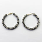 Rainbow Colorful Rhinestone Crystal Hoop Earring For Women And Girls Party Gift Jewelry Accessories