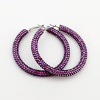 Rainbow Colorful Rhinestone Crystal Hoop Earring For Women And Girls Party Gift Jewelry Accessories