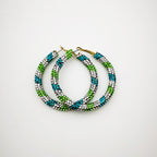 Rainbow Colorful Rhinestone Crystal Hoop Earring For Women And Girls Party Gift Jewelry Accessories