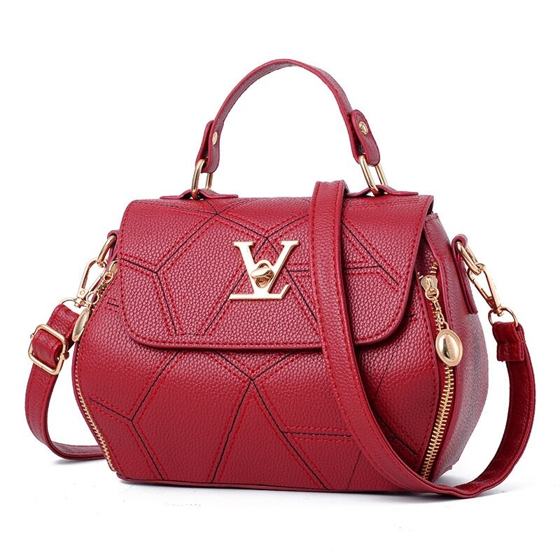 Flap V Brand Womens Bag Luxury Leathe Handbags Shell thread Ladies Clutch Designer Bag Sac A Main Femme Bolsas Women'sTote Purse
